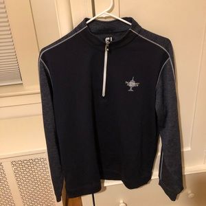 FootJoy - Men’s Quarter-Zip - Size Medium - Navy/Heathered Navy